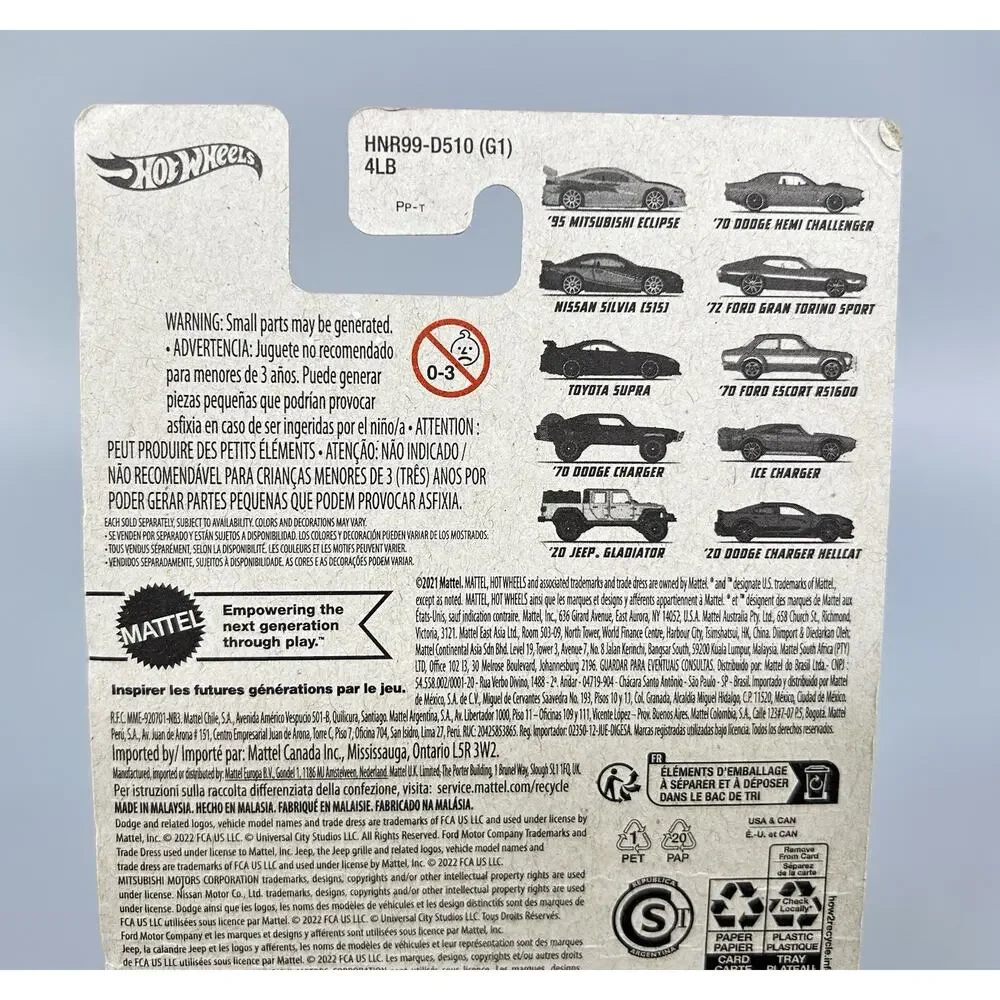 Hot Wheels '20 JEEP Gladiator Fast & Furious F9 Silver 9/10 Diecast 1:64 Mattel